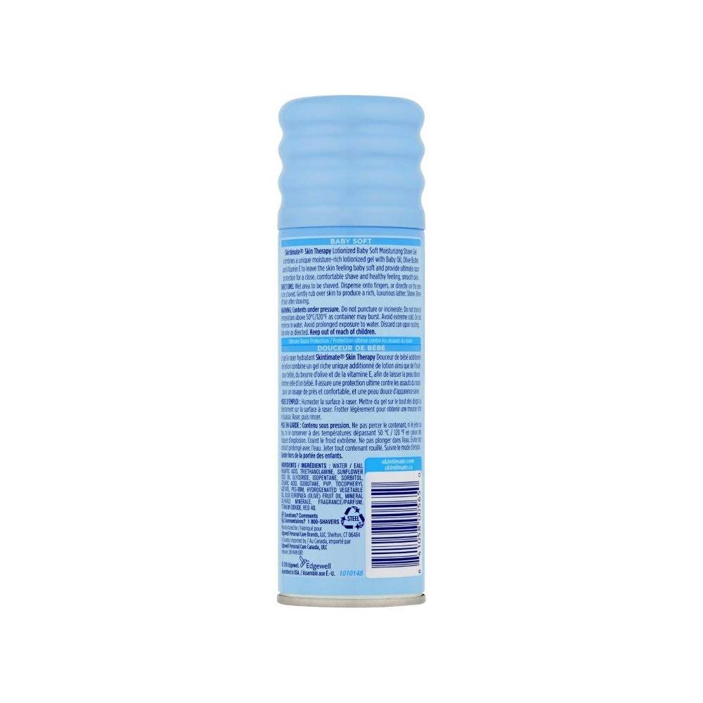 Skintimate Skin Therapy Baby Soft Lotionized Moisturizing Shave Gel 7 Oz. Aerosol Can