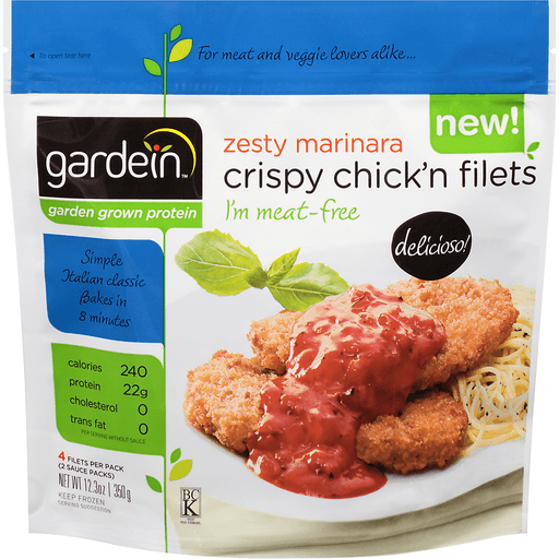 Gardein Zesty Marinara Crispy Chick'n Filets 4 Ct Bag