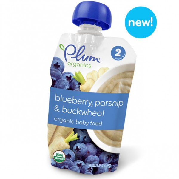 Plum Organics Baby Food Blueberry, Parsnip & Buckwheat Stage 2
