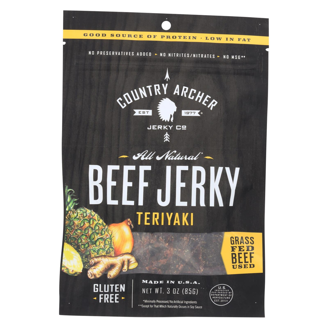 Country Archer Beef Jerky, Teriyaki 3 Oz