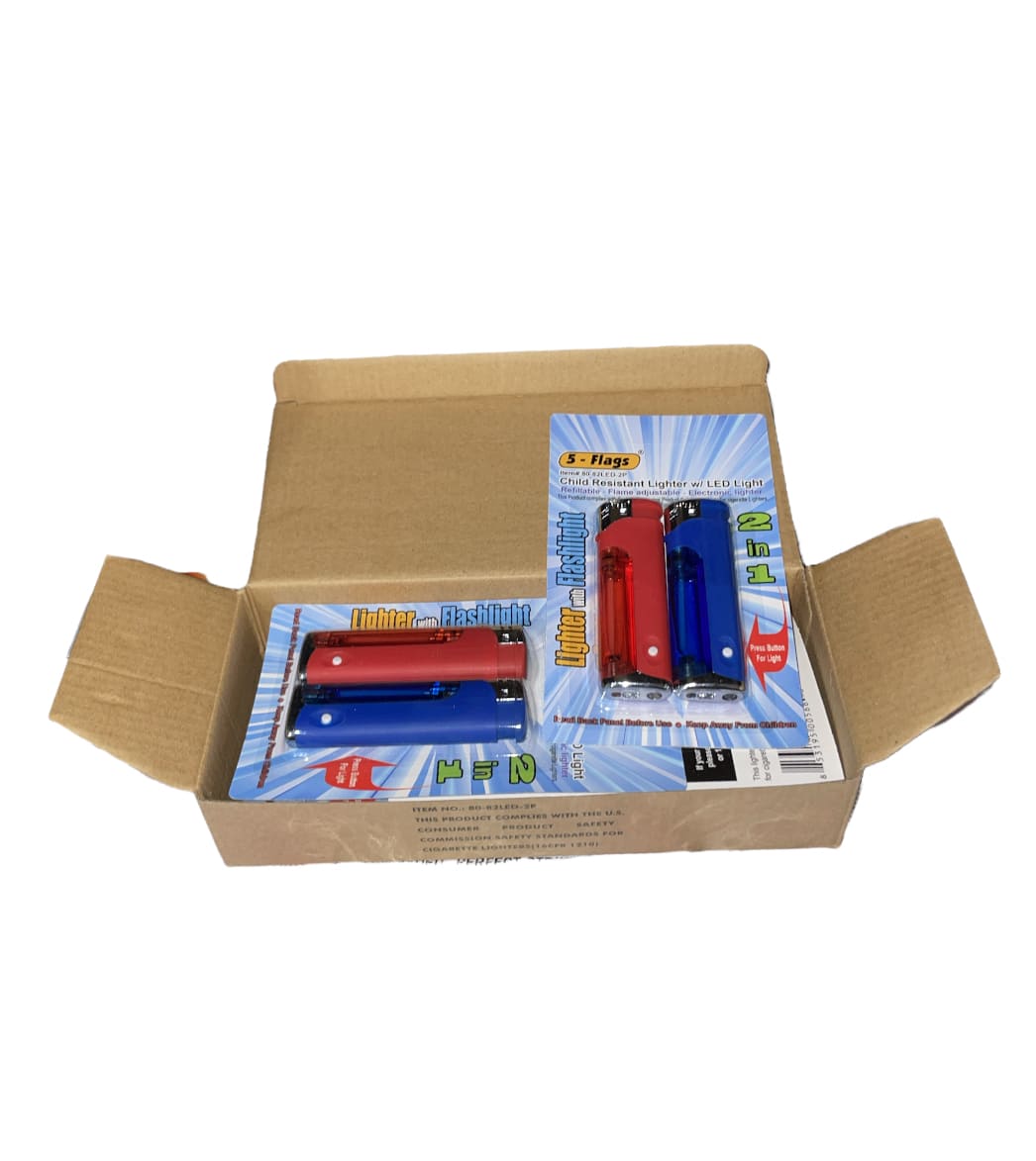 5-flags Lighter Led12 Pcs