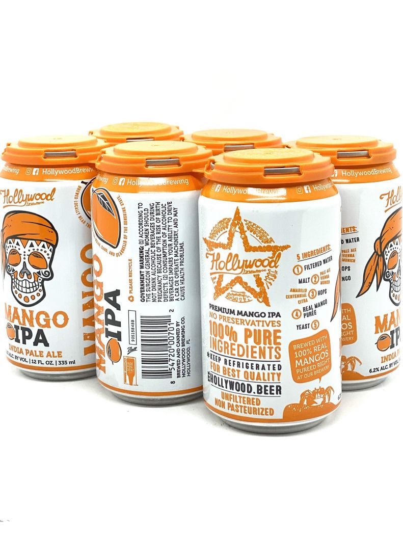 Пиво "hollywood Ipa" Эль С Манго Alc.6.2% 6pack