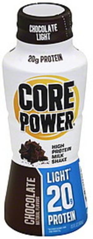 Core Power Chocolate Light High Protein Milk Shake 11.5 Fl. Oz. Plastic Bottle