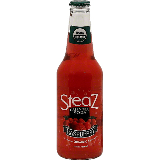 Steaz Green Tea Soda, Raspberry