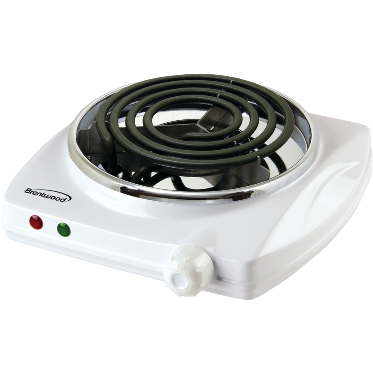 Brentwood Electric 1000W Single Burner In White