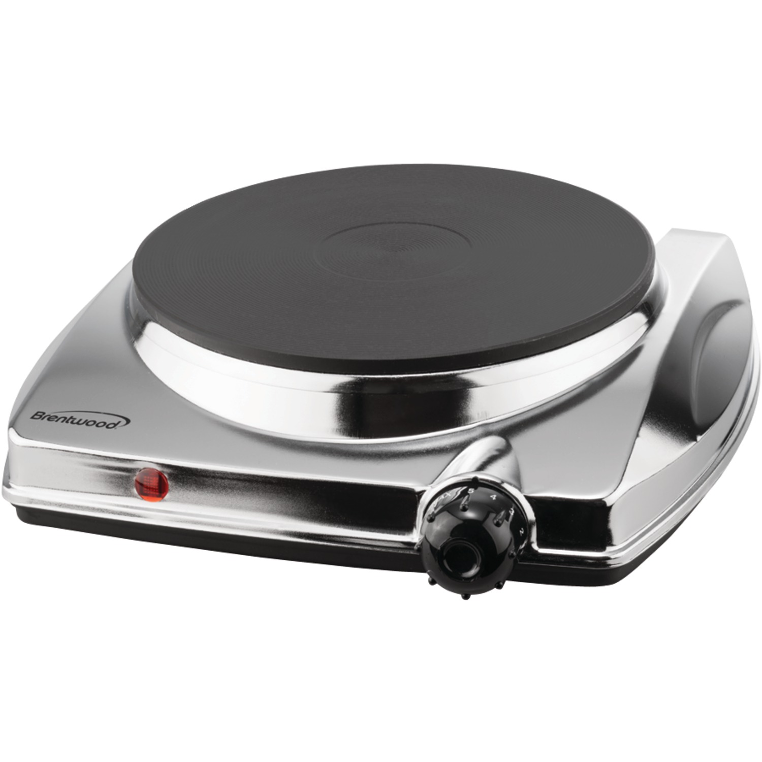 Brentwood TS-337 Electric Single Hotplate - Chrome