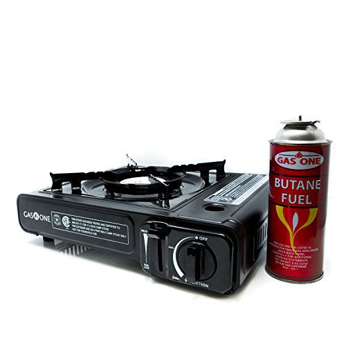 GasOne GS-3000 Portable Stove With Carrying Case, 9,000 BTU, CSA Approved, Black
