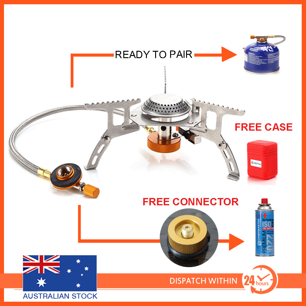 Alpha Doomsday Emergency Portable Propane Gas Stove DUAL Double Burner CAMPING ATE