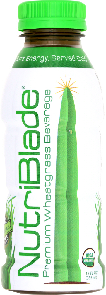 NutriBlade Premium Wheatgrass Beverage Organic Unflavored, 12 Oz