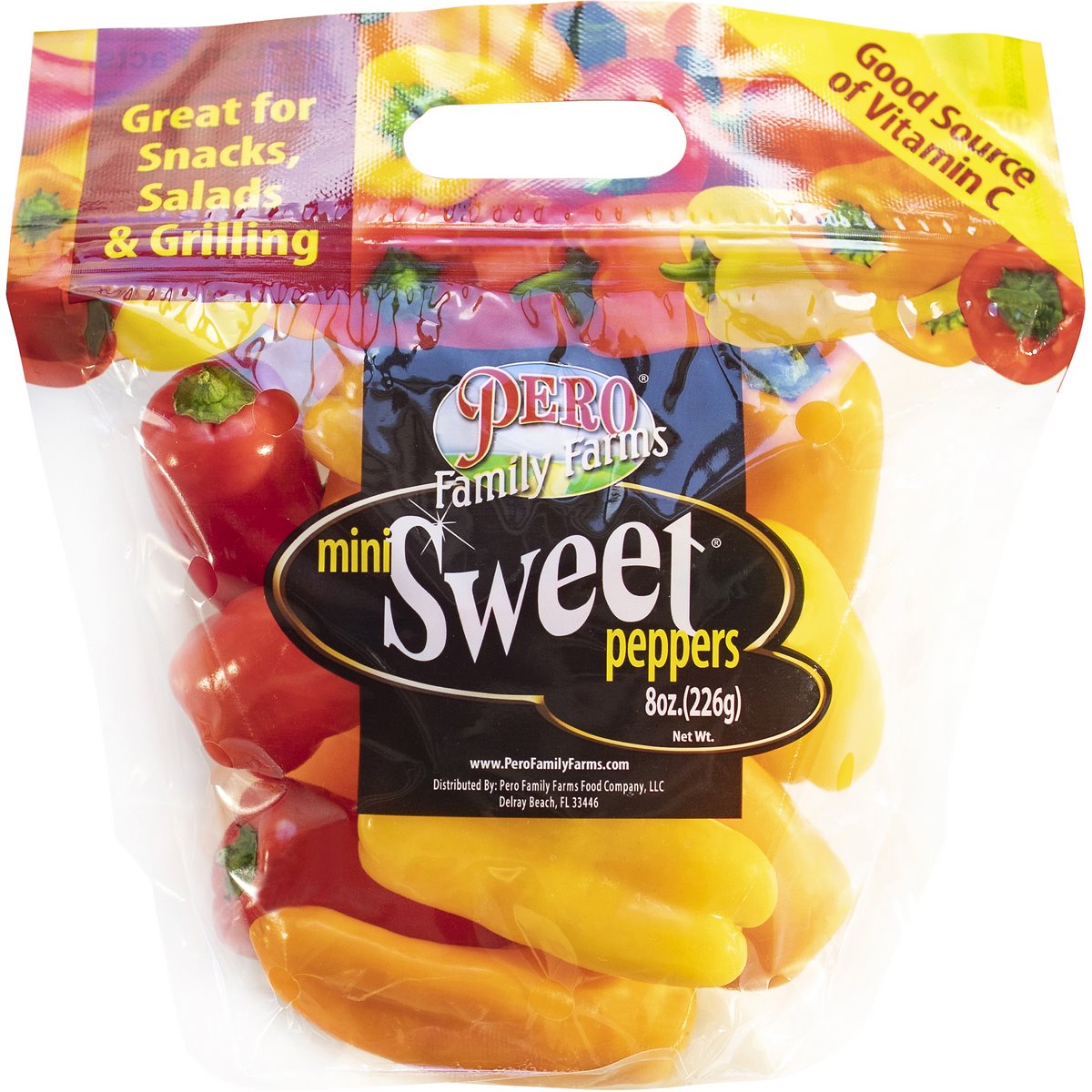 Pero Family Farms Peppers, Mini, Sweet 8 Oz