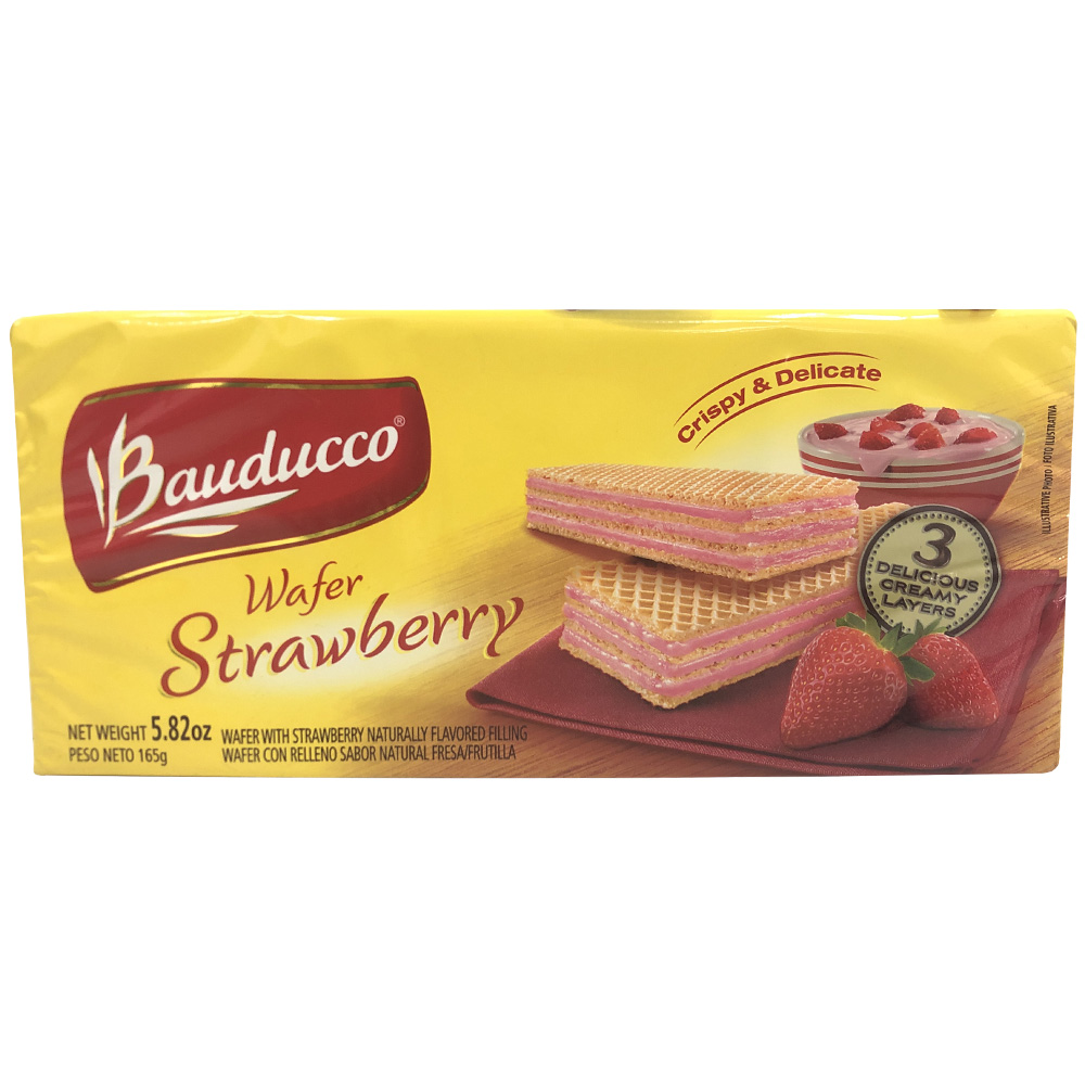 Bauducco Cookie Wafer Strawberry, 5.82 Oz