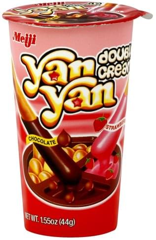 Pinarello Meiji Chocolate, Strawberry Double Cream Snack - 1.55 Oz