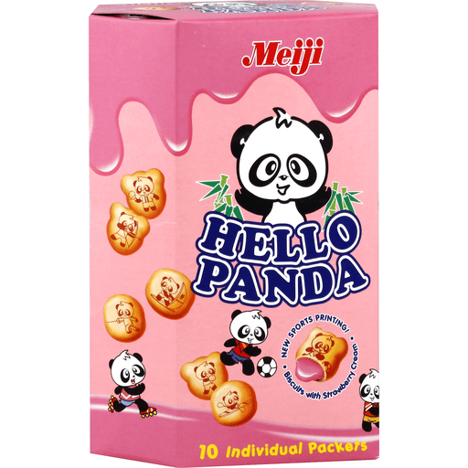 Hello Panda Biscuits, With Strawberry Cream