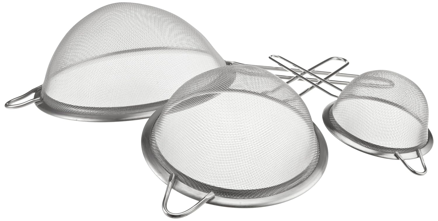 ExcelSteel 3-Piece Stainless Mesh Strainer Set