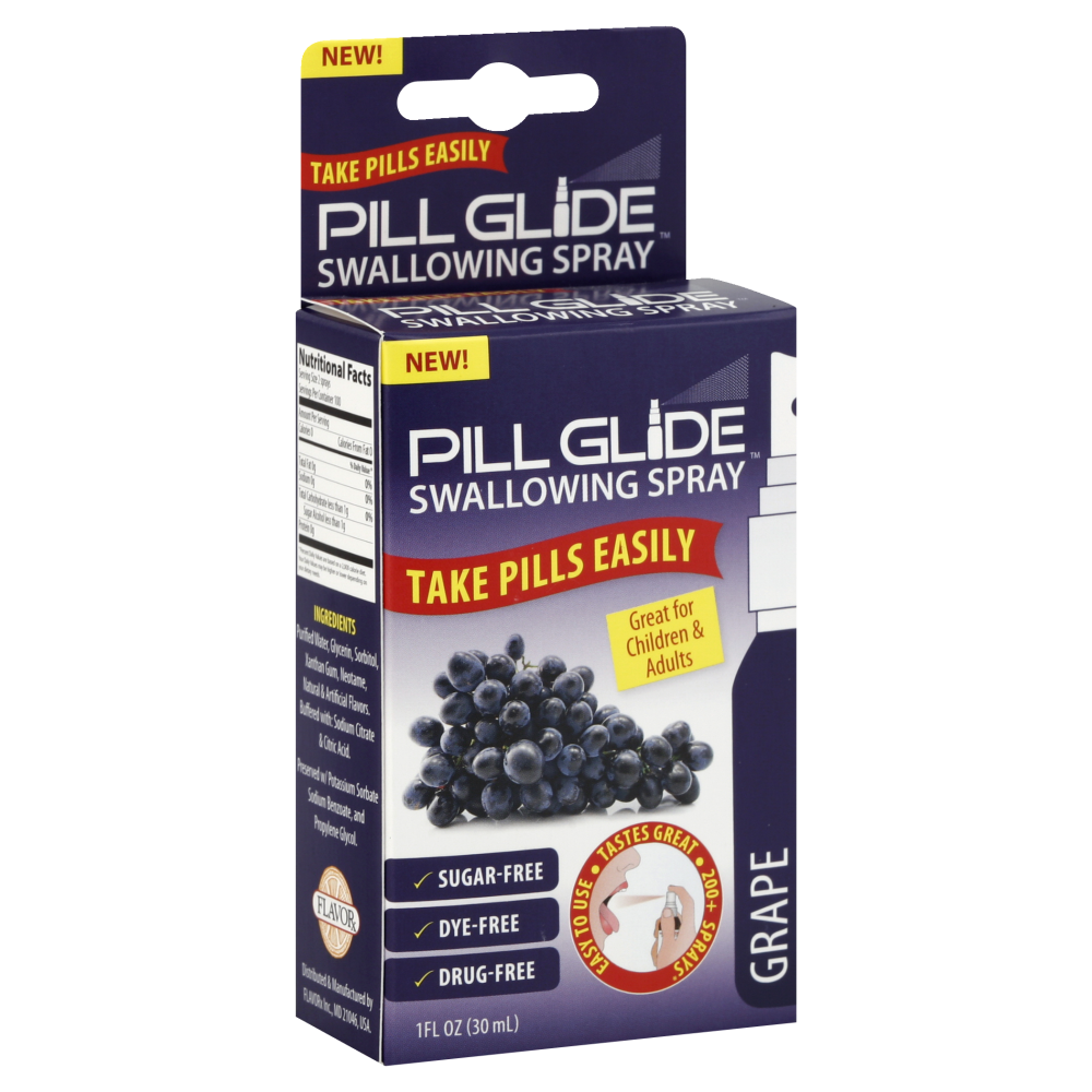 Pill Glide Swallowing Spray Grape Flavored, 1 Oz
