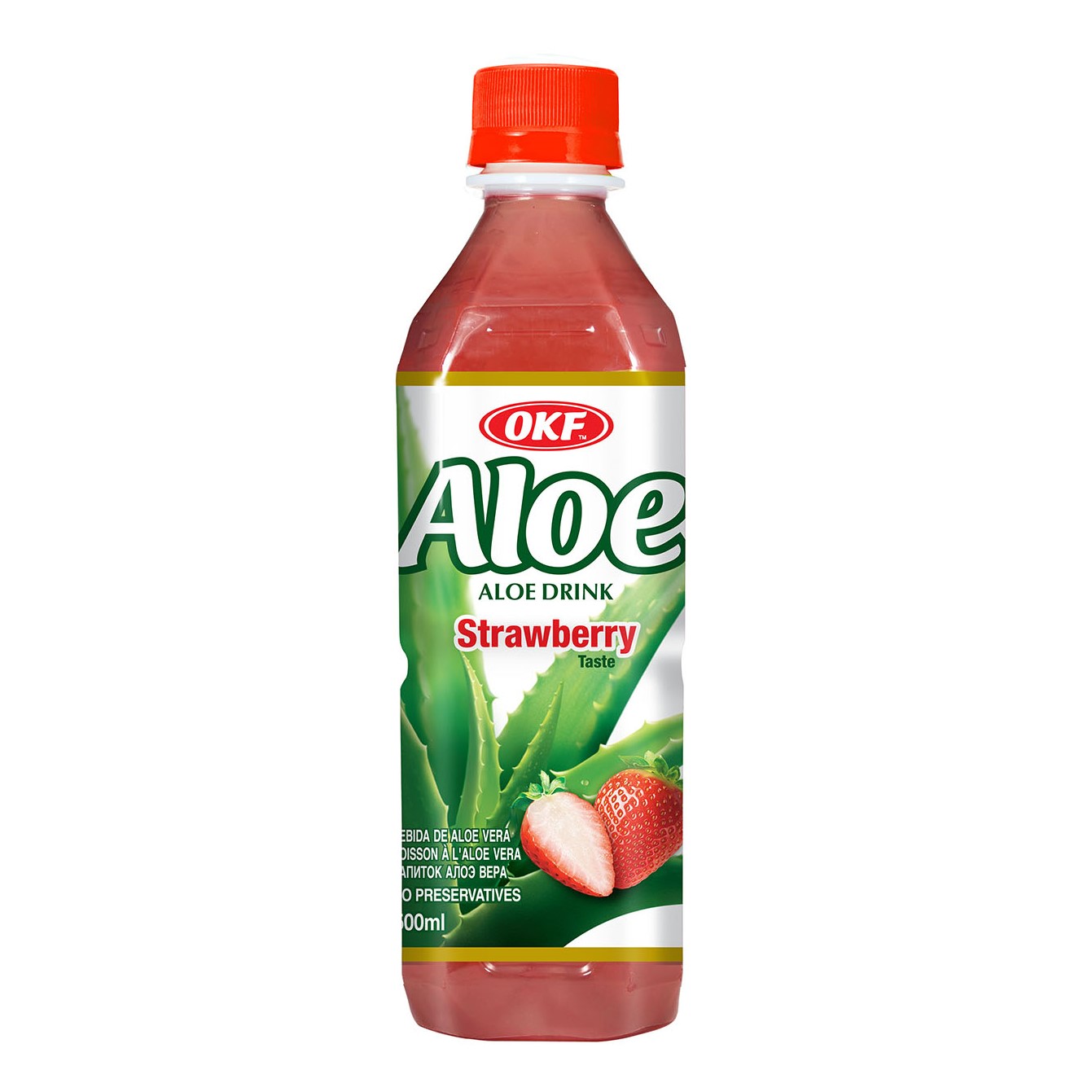 OKF Flavored Drink, Aloe, Strawberry