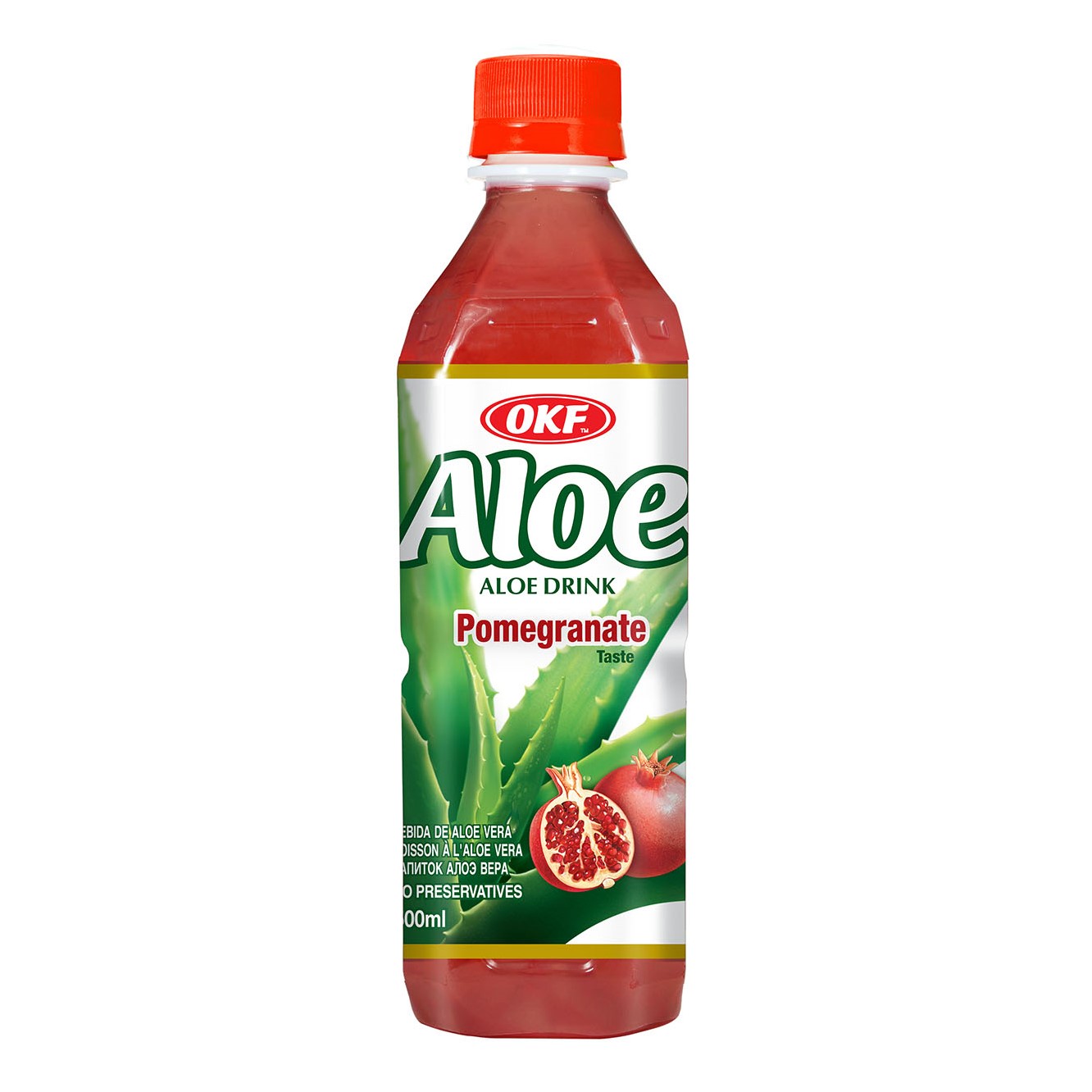 OKF Flavored Drink, Aloe, Pomegranate 16.9 Oz