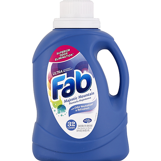 fab Ultra Majestic Mountain Laundry Detergent 50 Oz. Plastic Jug