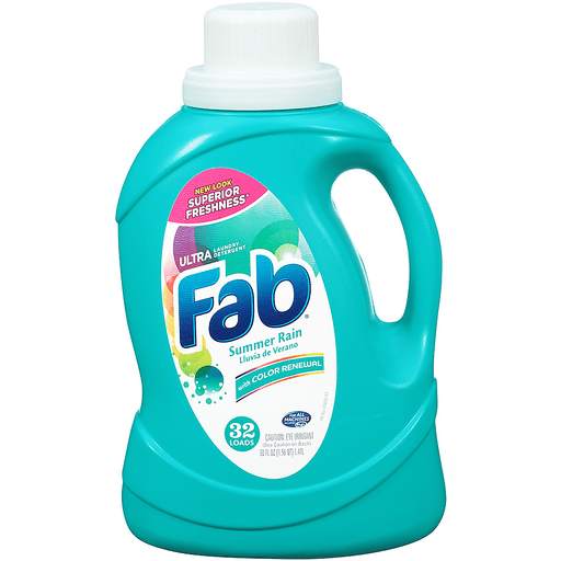 FAB Ultra Summer Rain With Color Renewal Laundry Detergent 50 Fl. Oz. 32 Loads