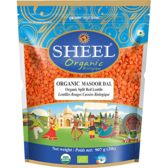 Sheel Organic Masoor Dal - 2 Lbs