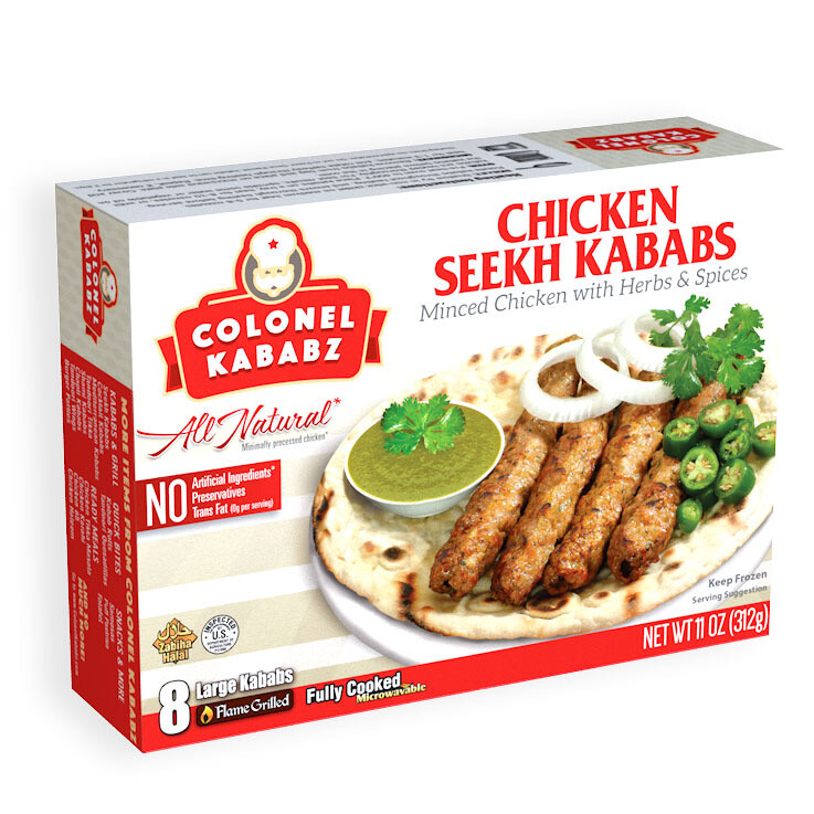 Colonel kababz Chicken Seekh Kabab 1.4Lb