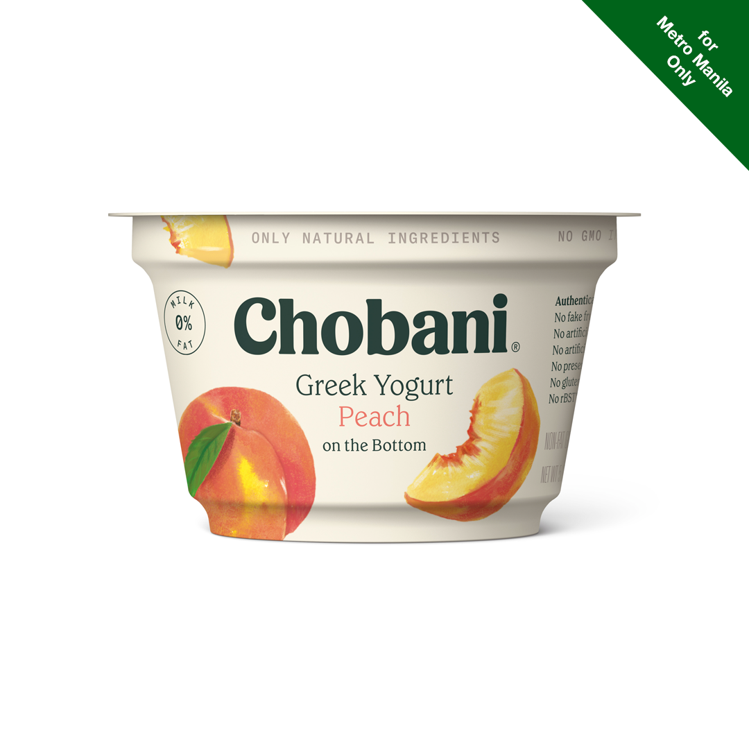 Chobani Yogurt, Greek, Nonfat, Peach On The Bottom, 5.3 Ounce