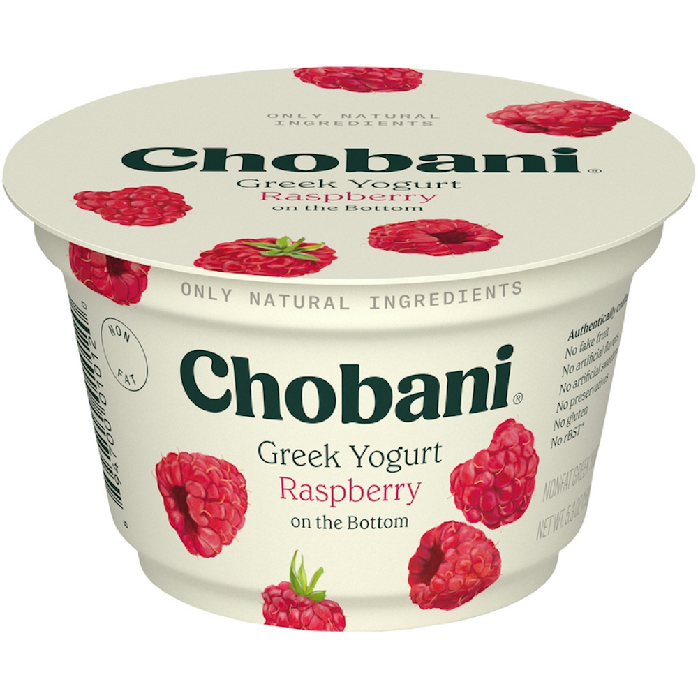 Chobani Raspberry On The Bottom Nonfat Greek Yogurt - 5.3oz