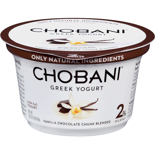 Chobani Vanilla Chocolate Chunk Blended Low-Fat Greek Yogurt 16 Oz. Cup