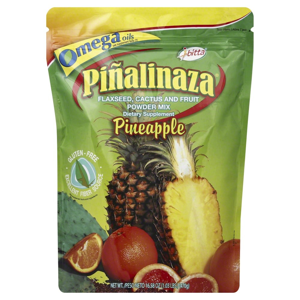 Ibitta Flaxseed, Cactus And Fruit Powder Mix, Pineapple 16.58 Oz