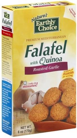 Nature's Earthly Choice With Quinoa, Roasted Garlic Falafel - 6 Oz
