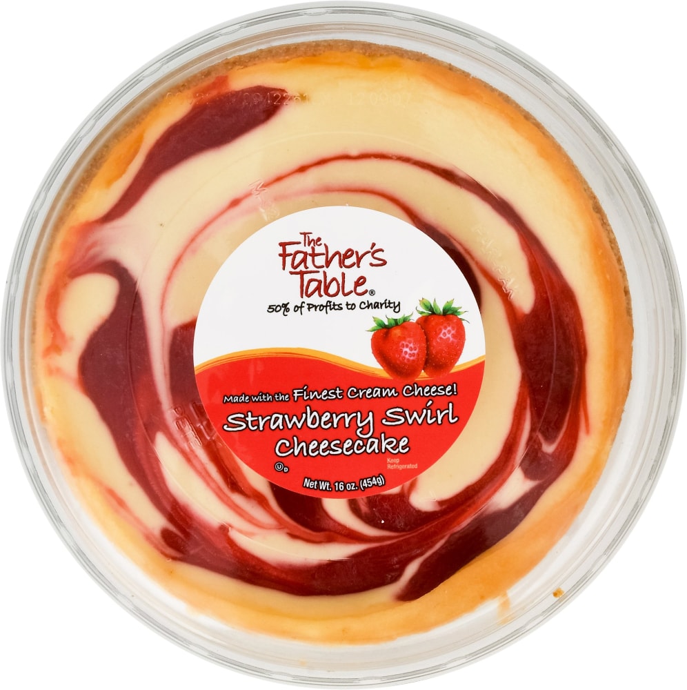 Fathers Table Cheesecake, Strawberry Swirl