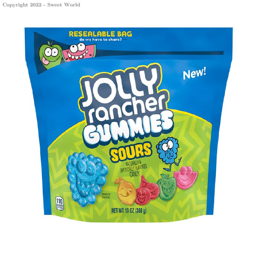 Jolly Rancher Gummies Sours Candy - Assorted Fruit, 13 Oz