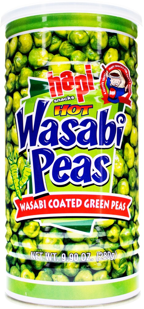 Hapi Snacks Hot Wasabi Flavored Green Peas 9.90 Oz Can