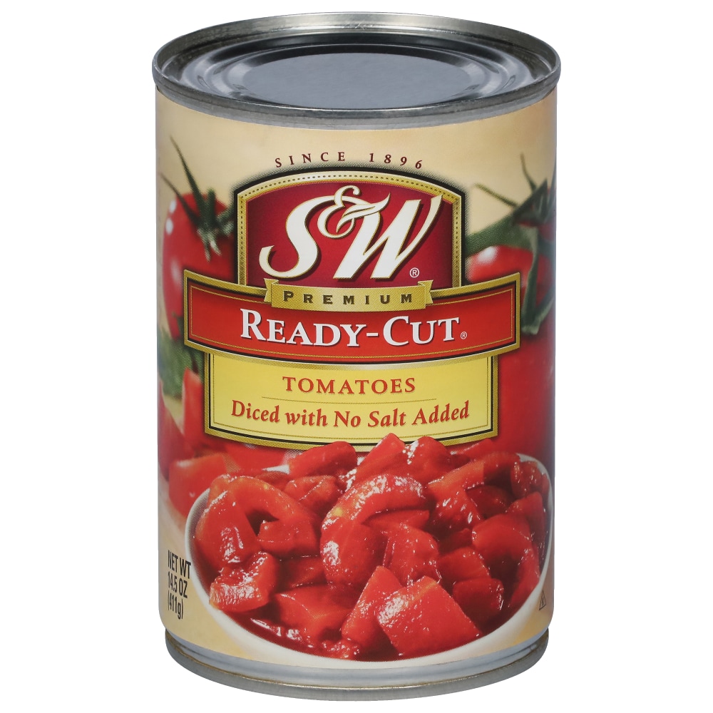 S&W S & W Ready-Cut Tomatoes, Diced With No Salt Added