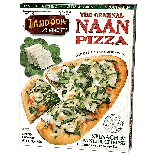 Deep Indian Kitchen Medium Spice Spinach Paneer Naan Pizza 8.5 Oz