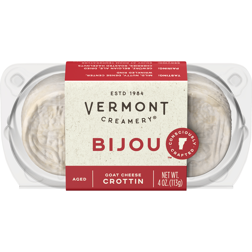Vermont Creamery Bijou Crottin Goat Cheese 4 Oz. Pack