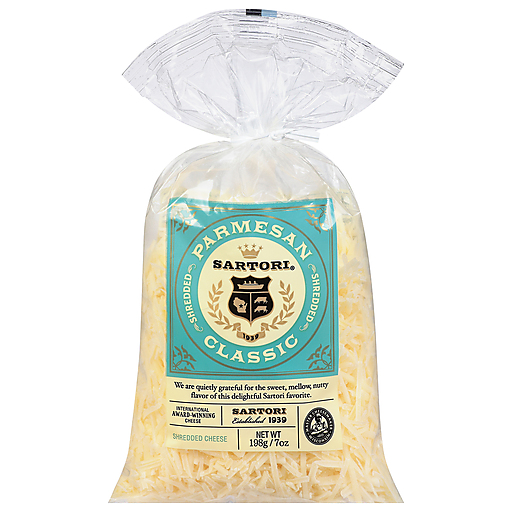 Sartori Shredded Cheese, Parmesan Classic 7 Oz