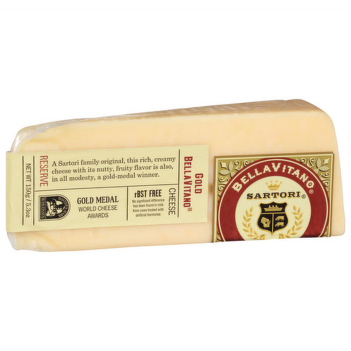 Sartori Gold Bellavitano Cheese 5.3 Oz Wedge