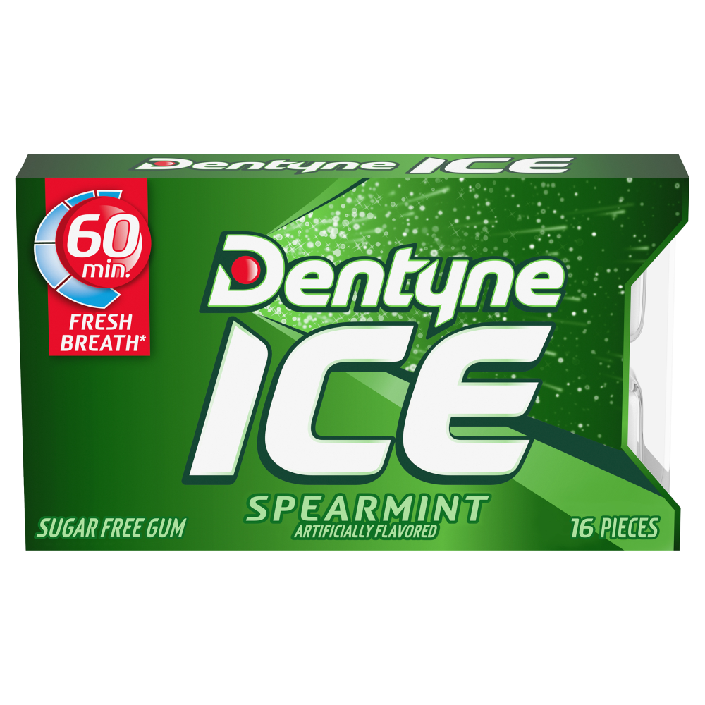 Dentyne Ice Spearmint Sugar Free Gum 16 Ct Pack