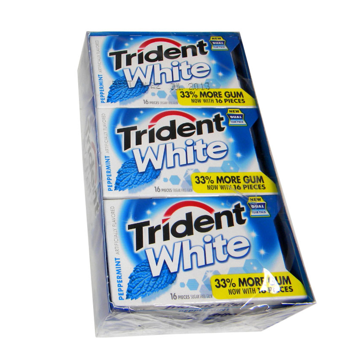Trident White Peppermint Sugar Free Gum - 16ct