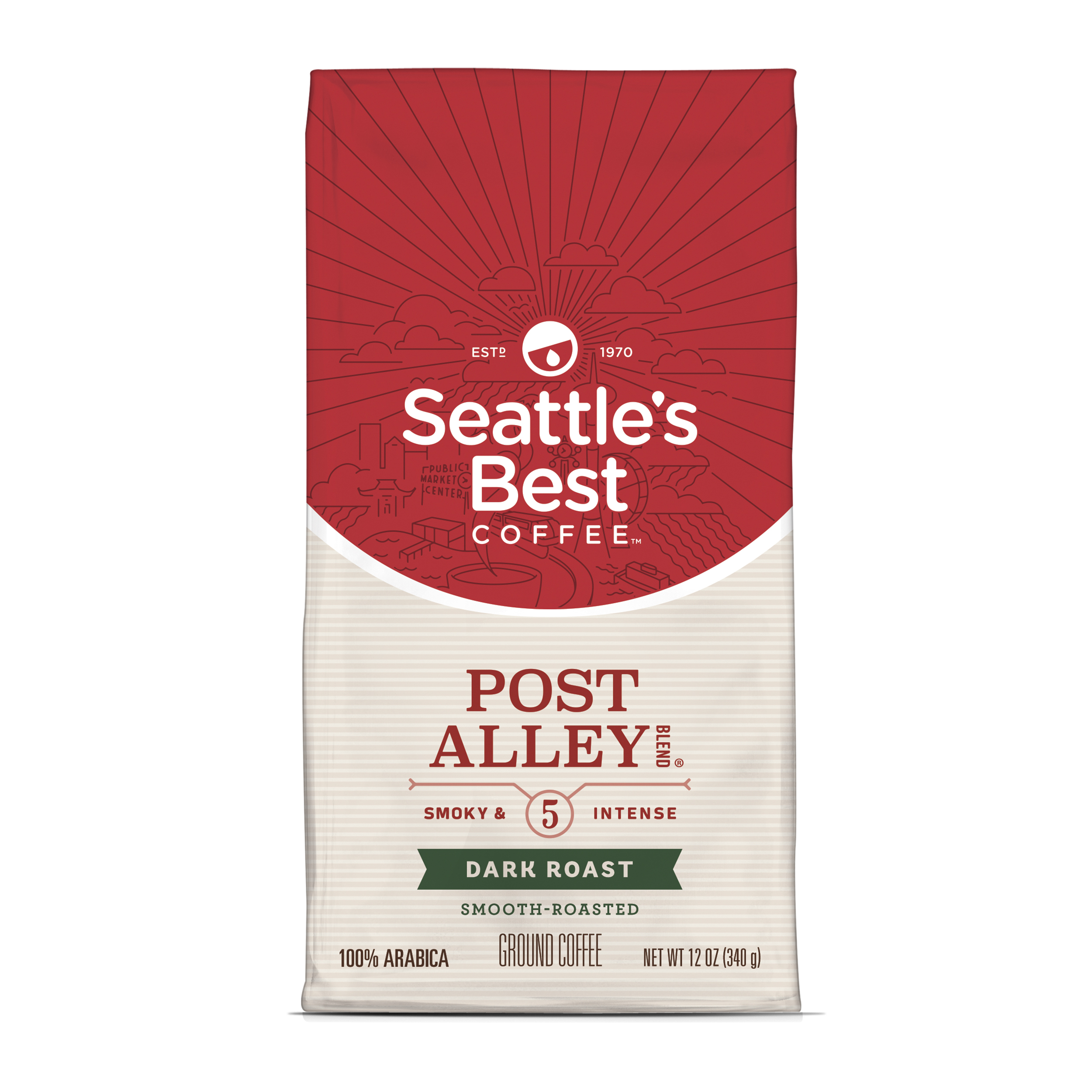 Seattle's Best Coffee Post Alley Blend Dark Roast Ground -12oz Bag