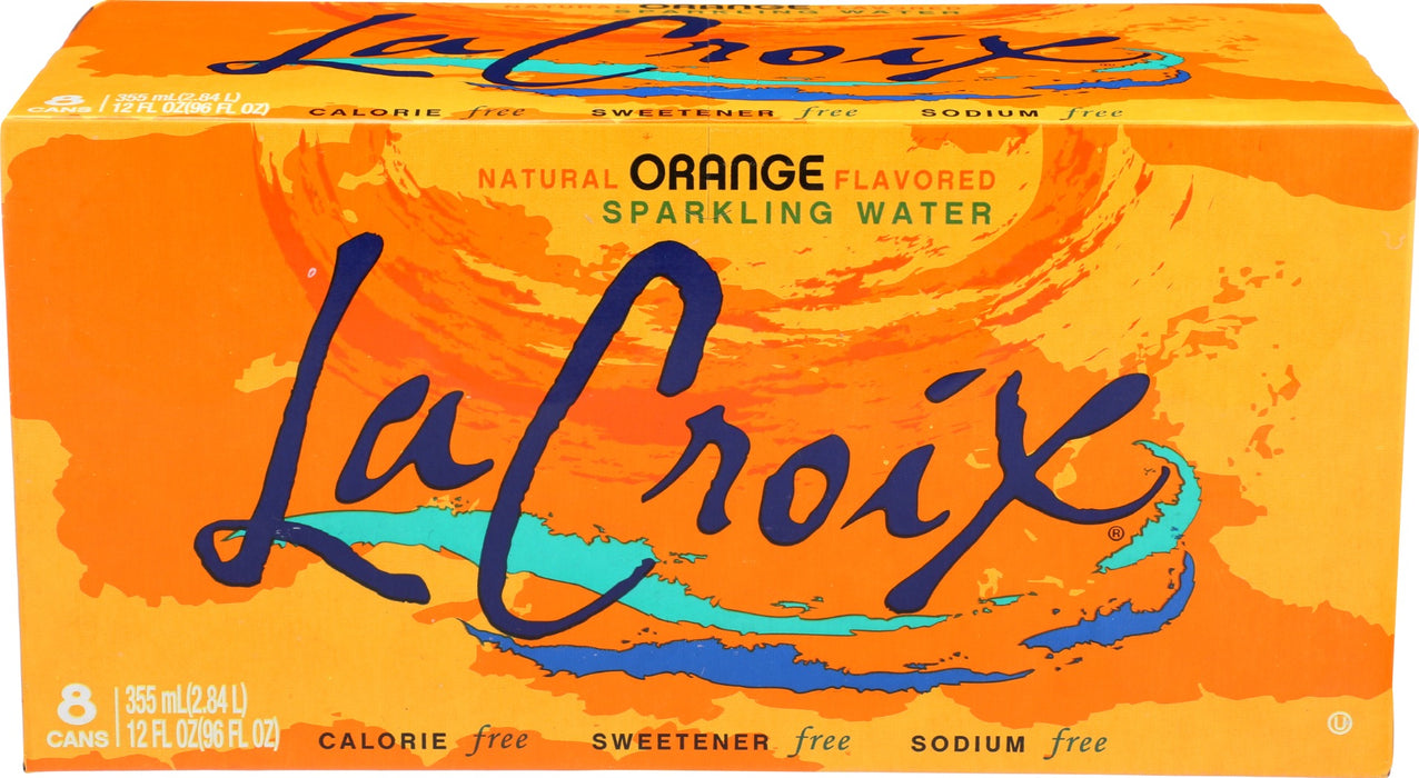 LaCroix Orange Sparkling Water - 8pk/12 Fl Oz Cans