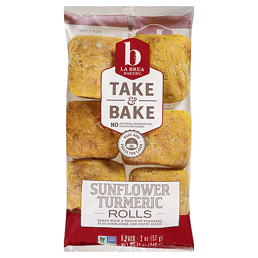 La Brea Bakery Sunflower Turmeric Rolls