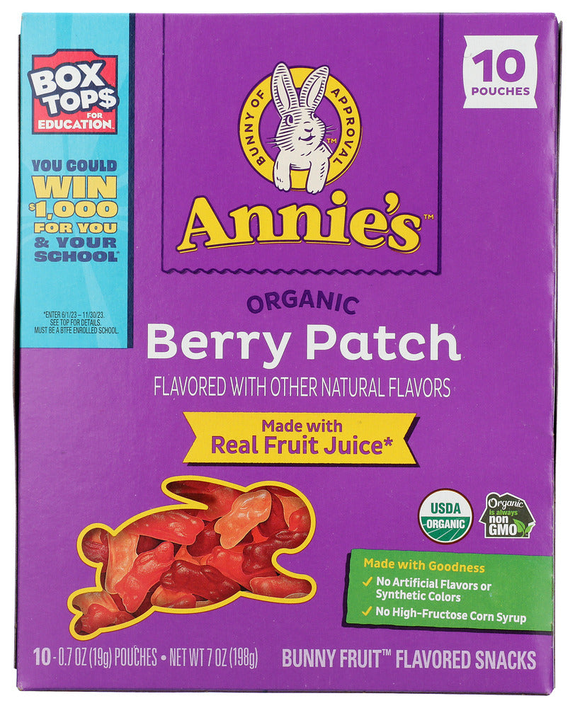Annie's Bunny Fruit Snacks, Berry Patch, Organic
