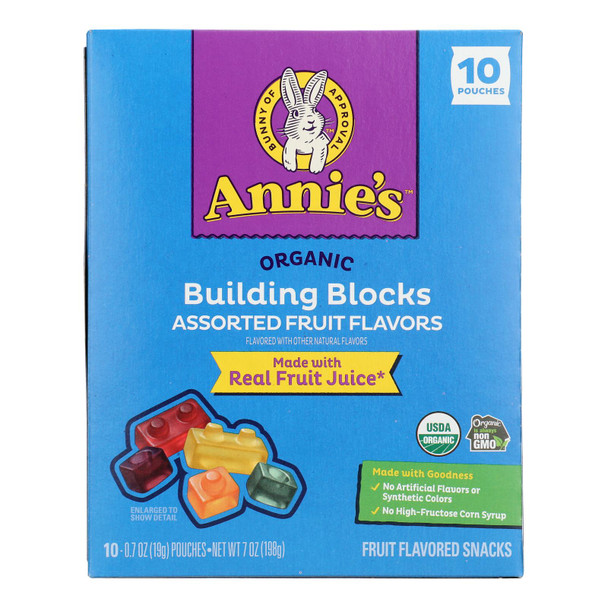Annie's Homegrown Fruit Snack Organic 2 Building Blocks – Case Of 8, 7 Ounces