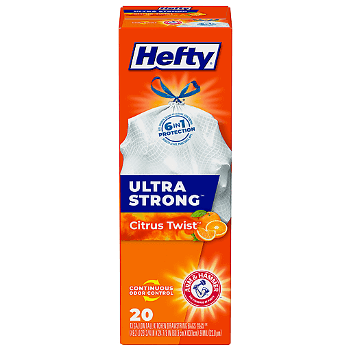Hefty Ultra Strong Citrus Tall Kitchen Trash Bags - 13 Gallon
