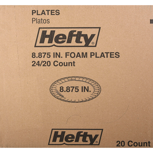 Hefty 8.875 In. Foam Plates 24-20 Ct Bags
