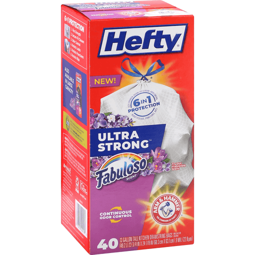 Hefty Ultra Strong Tall 13 Gallon Kitchen Trash Bags