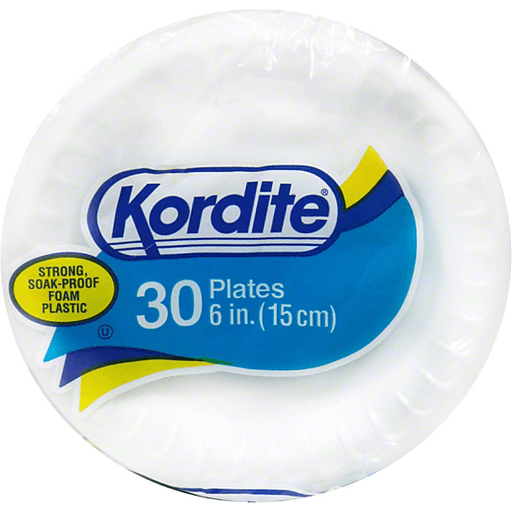 Kordite 6 In. Plates 30 Ct Bag
