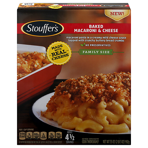 Stouffer's Family Size Baked Macaroni And Cheese Frozen Dinner, 35 Ounce